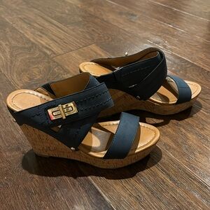 Tommy Hilfiger, cork wedge size 6.5